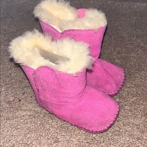 Pink Shearling Baby Boots